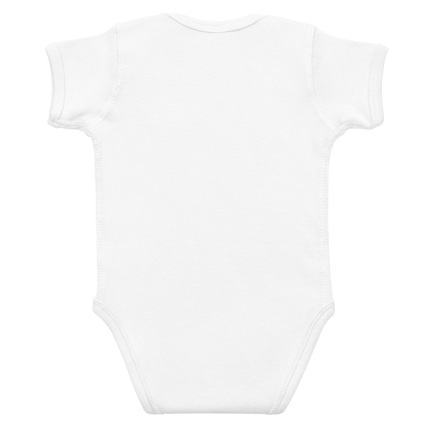 White baby onesie on a white background